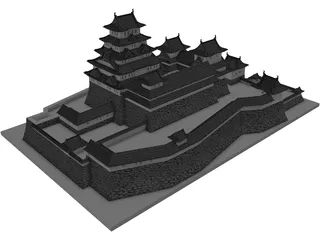 Japanese Castle 3D Model preview