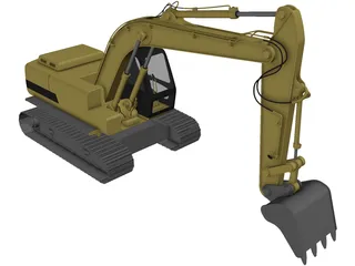 Excavator 3D Model preview