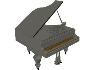 Grand Piano 3D Model preview