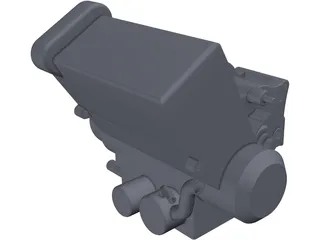 Honda Hornet 600 Engine 3D Model preview