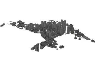 Boston Downtown 3D Model preview