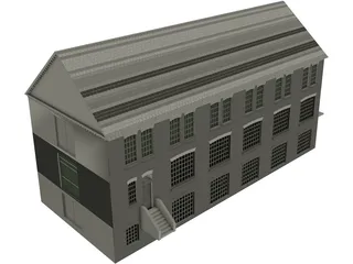 Factory House 3D Model preview