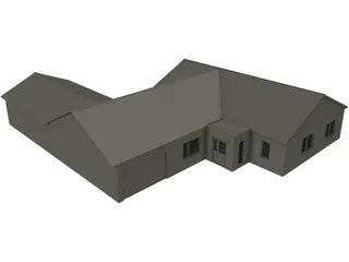 Modern Bungalow 3D Model preview
