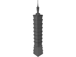 Taipei Tower 3D Model preview