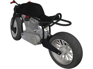 Custom Motorcycle 3D Model preview
