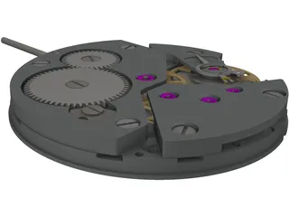 Watch Working Moving Model 3D Model preview