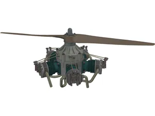 HAHN Sternmotor 3D Model preview