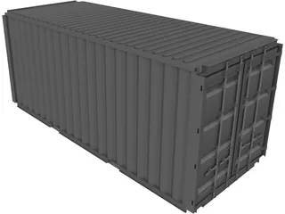 Shipping Container ISO 20ft 3D Model preview