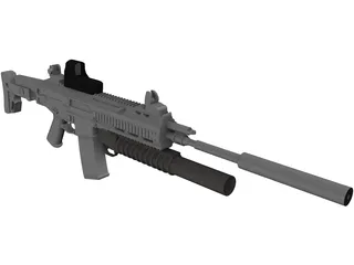 ACR SV with Granade Launcher 3D Model preview