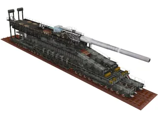 Dora Rail Gun 810mm 3D Model preview
