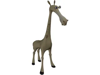 Zebra Cartoon 3D Model preview