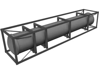 LNG/Cryo Container ISO 40ft 3D Model preview