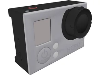 GoPro Hero 3 3D Model preview