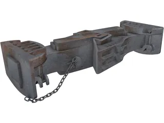 SA-3 Train Coupling 3D Model preview