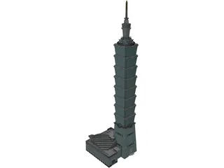 Taipei 101 World Financial Center 3D Model preview