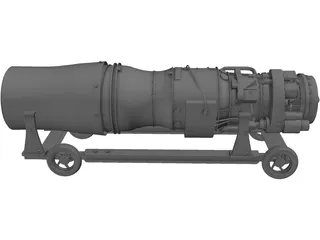 Jet Engine 3D Model preview