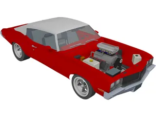 Buick Skylark Street (1970) 3D Model preview