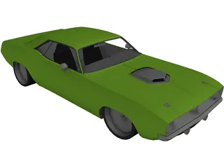 Plymouth Barracuda Lowered 3D Model preview