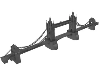 Tower Bridge London 3D Model preview