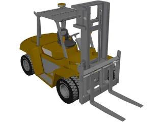 Forklift 3D Model preview