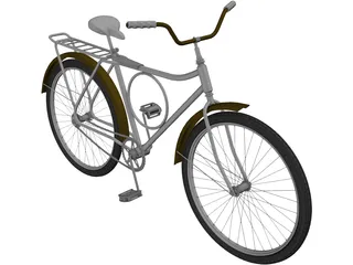 City Bicycle 3D Model preview