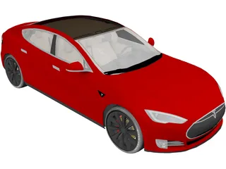 Tesla Model S 85 3D Model preview