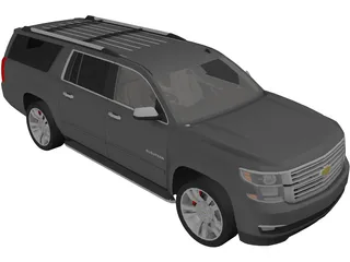 Chevrolet Suburban (2014) 3D Model preview