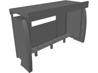Bus Stop 3D Model preview
