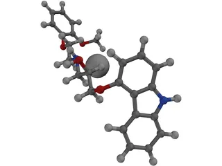 Protein Molecule 3D Model preview