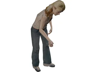 Woman Golfer 3D Model preview