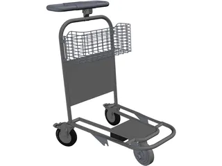 Airport Trolley 3D Model preview