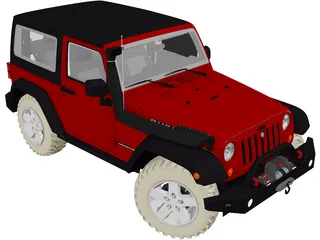 Jeep Wrangler Rubicon Series III (2012) 3D Model preview