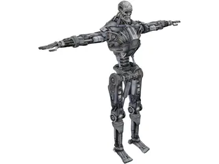 T-600 Terminator Robot 3D Model preview
