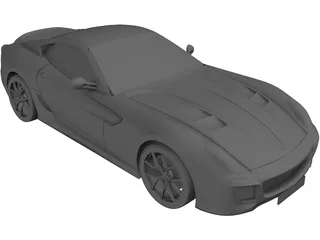 Ferrari 599 GTO (2011) 3D Model preview
