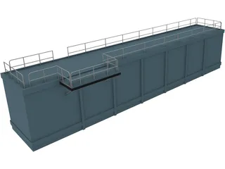 Oil Rig Mud Pit 3D Model preview