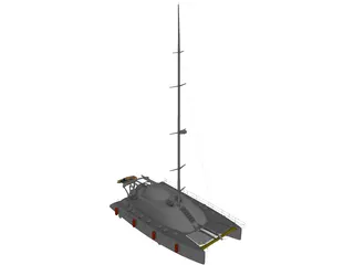 Cruising Catamaran 3D Model preview