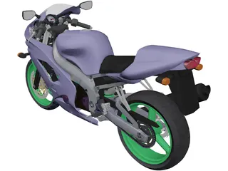 Kawasaki ZX9R 3D Model preview