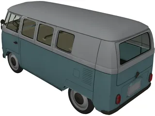 Volkswagen Combi (1971) 3D Model preview