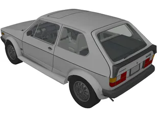 Volkswagen Golf I GTi (1984) 3D Model preview