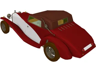 Delage D.8 SS (1931) 3D Model preview