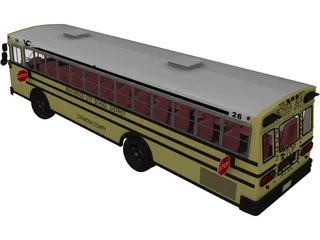 School Bus 3D Model preview