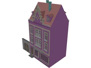 Town House 3D Model preview