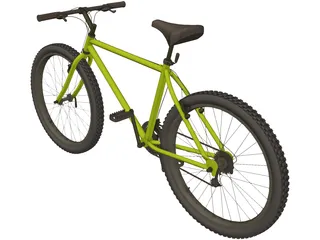 Bike Mountain Hardtail 3D Model preview