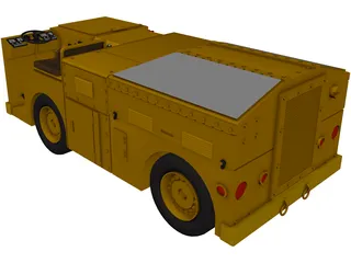 US Navy NAS Deck Service Tractor 3D Model preview