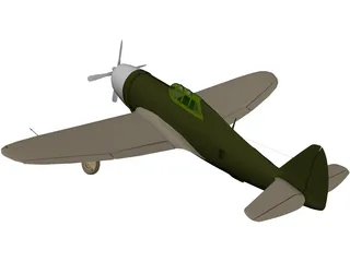 Republic P-47 Thunderbolt Greenhouse Canopy 3D Model preview