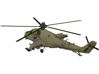Mil Mi-24 Hind D 3D Model preview