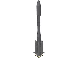 Ariane 4 3D Model preview