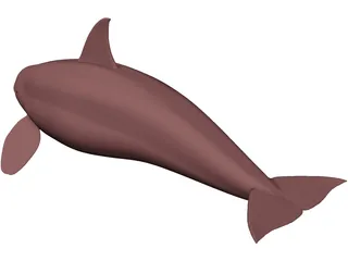 Whale Killer Female 3D Model preview