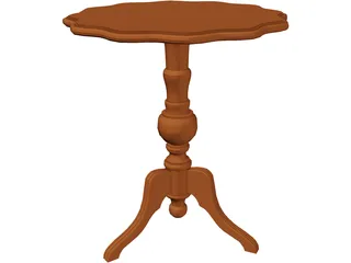 Table Tripod 3D Model preview