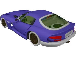 Dodge Viper GTS (1992) 3D Model preview